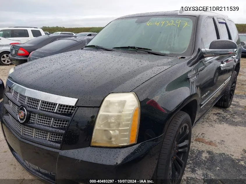 2013 Cadillac Escalade Premium VIN: 1GYS3CEF1DR211539 Lot: 40493297