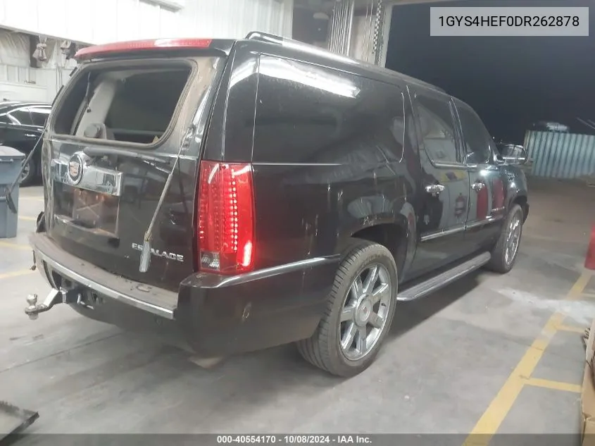 2013 Cadillac Escalade Esv Luxury VIN: 1GYS4HEF0DR262878 Lot: 40554170