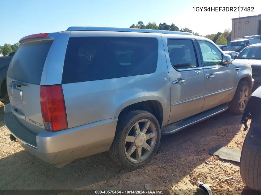 2013 Cadillac Escalade Esv Luxury VIN: 1GYS4HEF3DR217482 Lot: 40575454