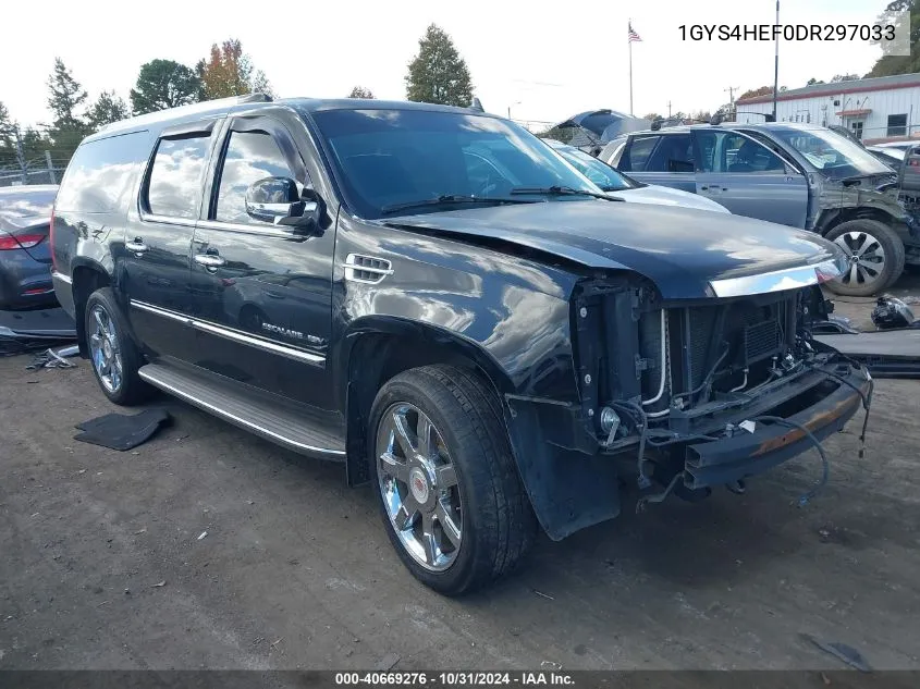 2013 Cadillac Escalade Esv Luxury VIN: 1GYS4HEF0DR297033 Lot: 40669276