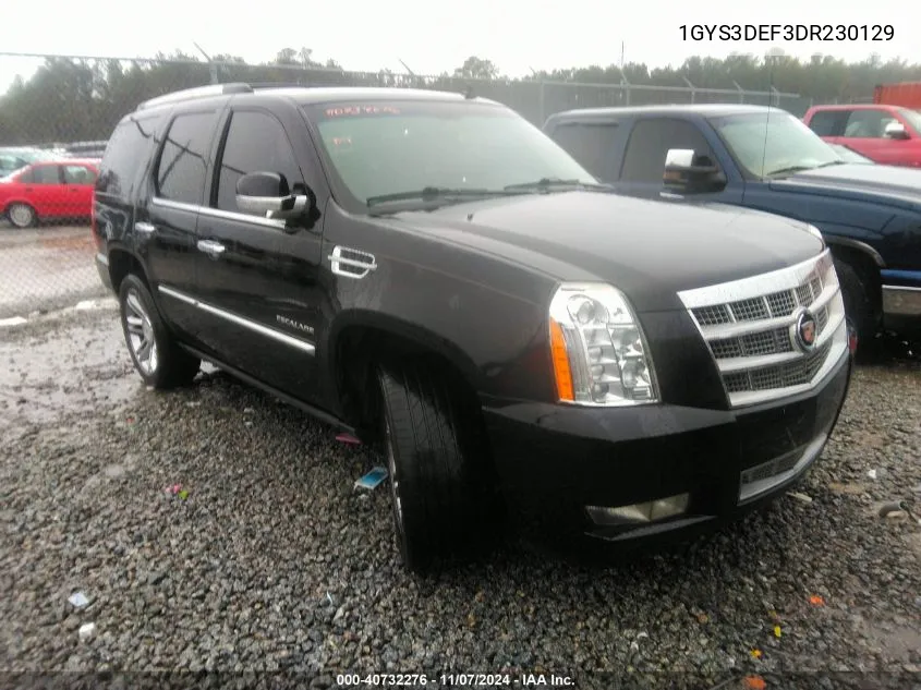 2013 Cadillac Escalade Platinum Edition VIN: 1GYS3DEF3DR230129 Lot: 40732276