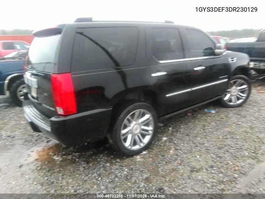 2013 Cadillac Escalade Platinum Edition VIN: 1GYS3DEF3DR230129 Lot: 40732276