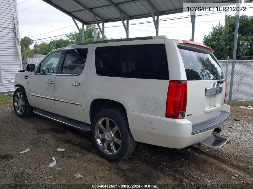 1GYS4HEF1ER212072 2014 Cadillac Escalade Esv Luxury