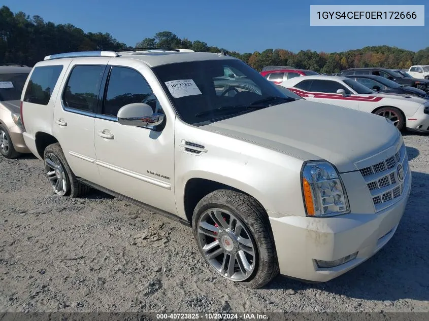 2014 Cadillac Escalade Premium VIN: 1GYS4CEF0ER172666 Lot: 40723825