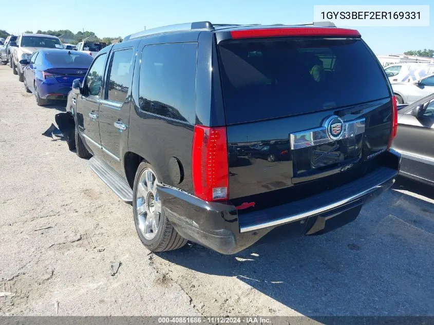 2014 Cadillac Escalade Luxury VIN: 1GYS3BEF2ER169331 Lot: 40851686