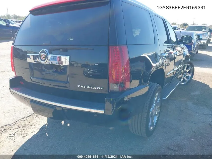 2014 Cadillac Escalade Luxury VIN: 1GYS3BEF2ER169331 Lot: 40851686