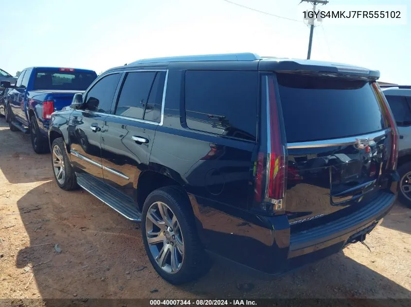 2015 Cadillac Escalade Luxury VIN: 1GYS4MKJ7FR555102 Lot: 40007344