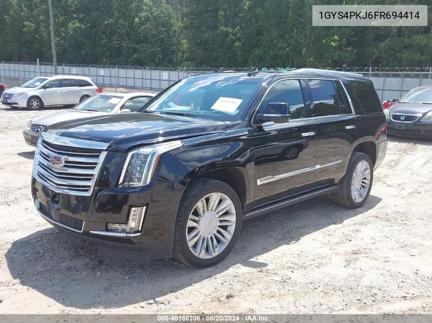 2015 Cadillac Escalade Platinum VIN: 1GYS4PKJ6FR694414 Lot: 40158206