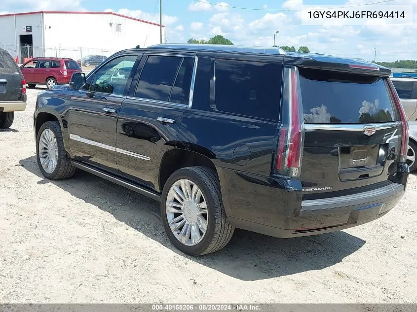 2015 Cadillac Escalade Platinum VIN: 1GYS4PKJ6FR694414 Lot: 40158206