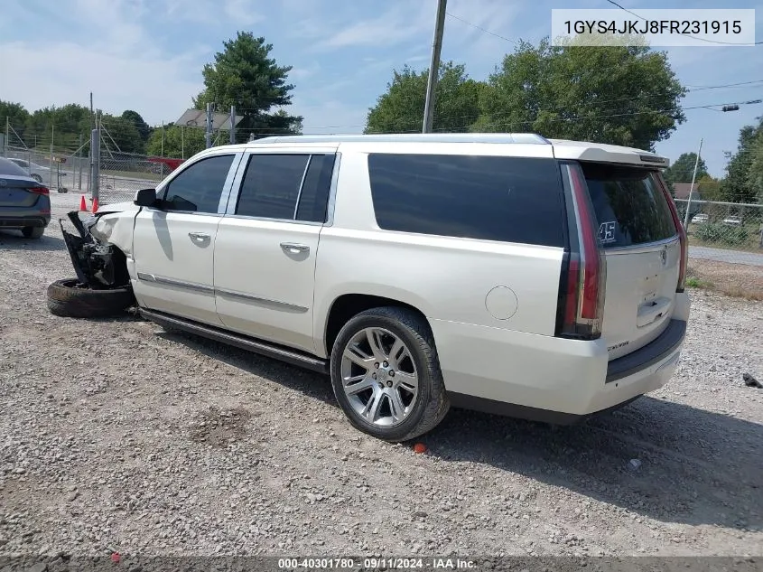 2015 Cadillac Escalade Esv Premium VIN: 1GYS4JKJ8FR231915 Lot: 40301780