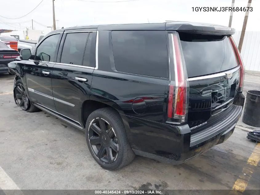 2015 Cadillac Escalade Premium VIN: 1GYS3NKJ3FR684673 Lot: 40345424