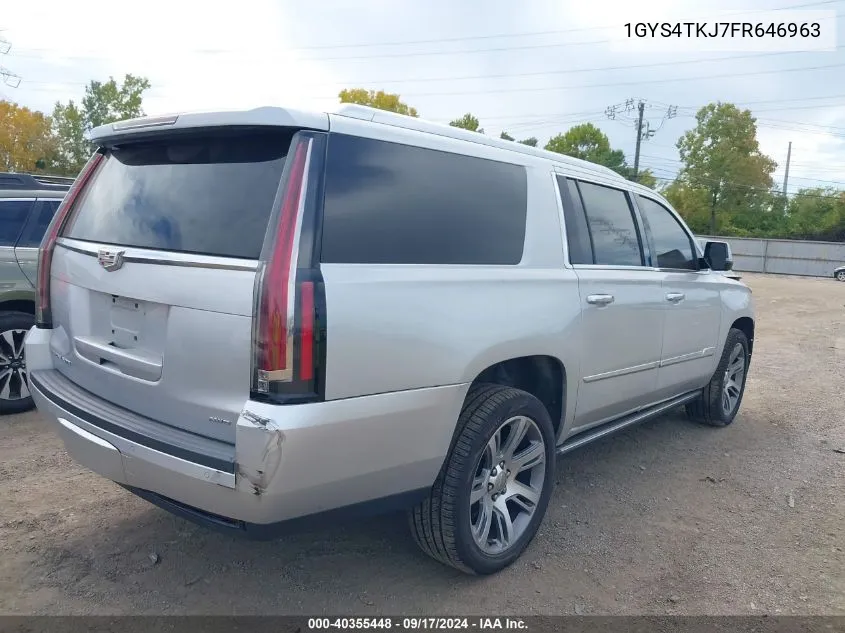 2015 Cadillac Escalade Esv Premium VIN: 1GYS4TKJ7FR646963 Lot: 40355448