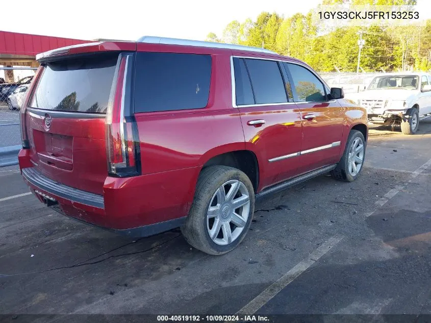 2015 Cadillac Escalade Premium VIN: 1GYS3CKJ5FR153253 Lot: 40519192