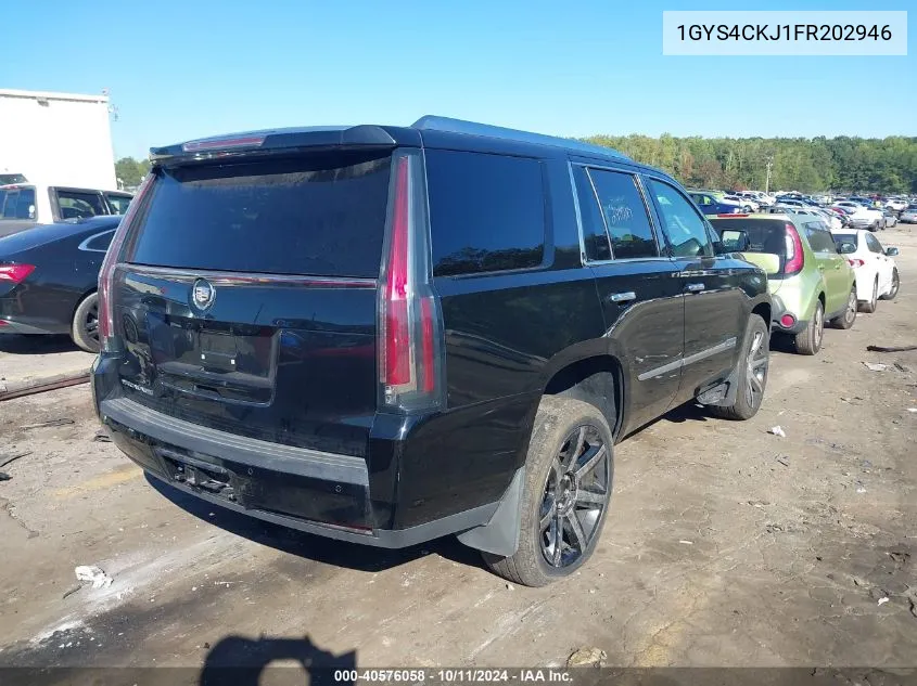 2015 Cadillac Escalade Premium VIN: 1GYS4CKJ1FR202946 Lot: 40576058