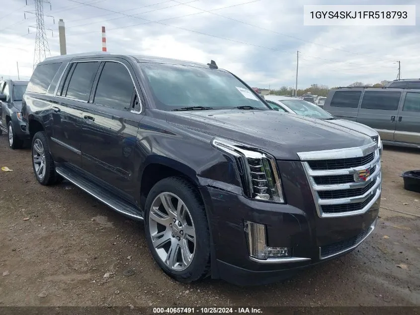 2015 Cadillac Escalade Esv Luxury VIN: 1GYS4SKJ1FR518793 Lot: 40657491