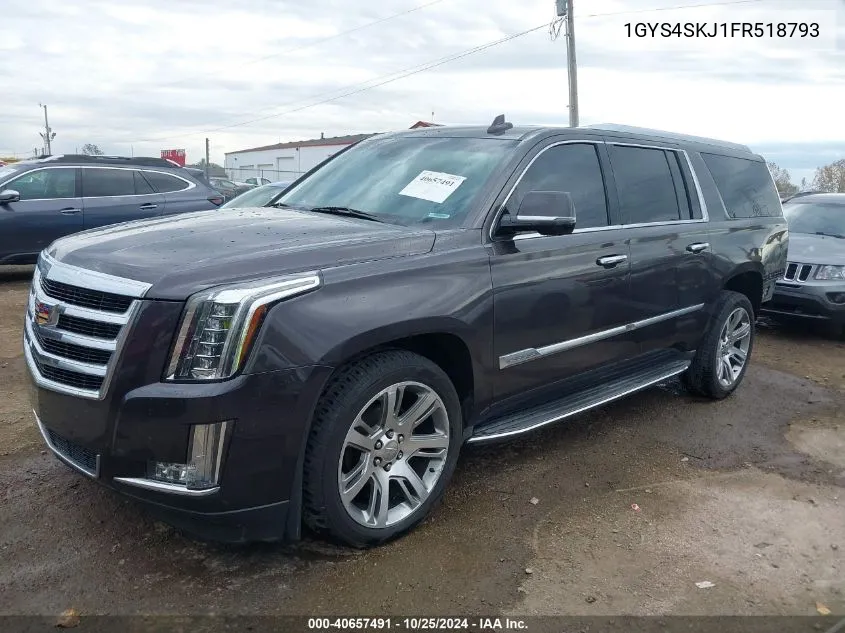 2015 Cadillac Escalade Esv Luxury VIN: 1GYS4SKJ1FR518793 Lot: 40657491