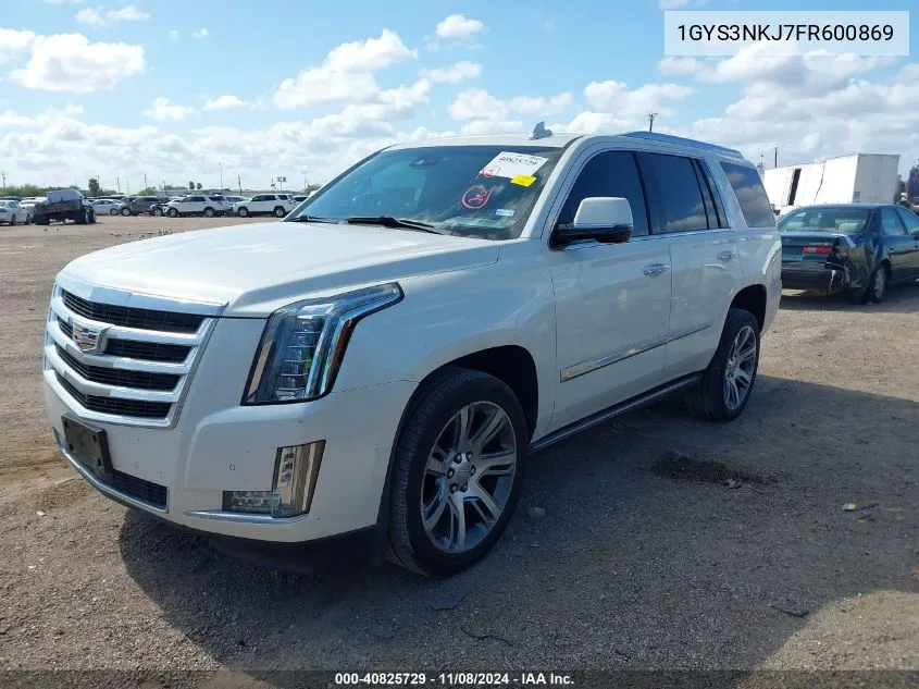 2015 Cadillac Escalade Premium VIN: 1GYS3NKJ7FR600869 Lot: 40825729