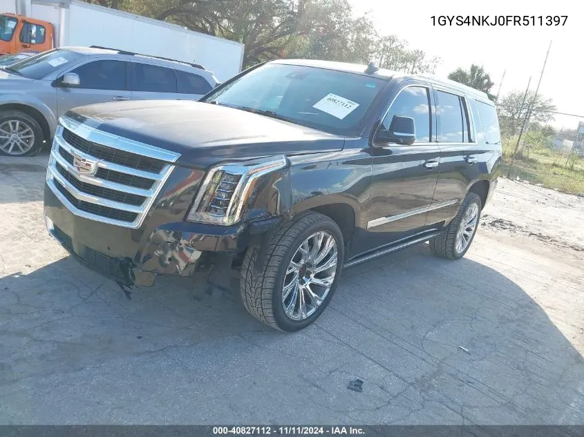 2015 Cadillac Escalade Premium VIN: 1GYS4NKJ0FR511397 Lot: 40827112