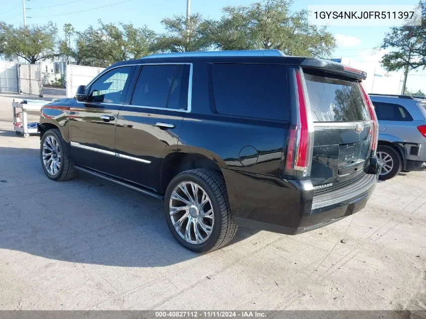 2015 Cadillac Escalade Premium VIN: 1GYS4NKJ0FR511397 Lot: 40827112