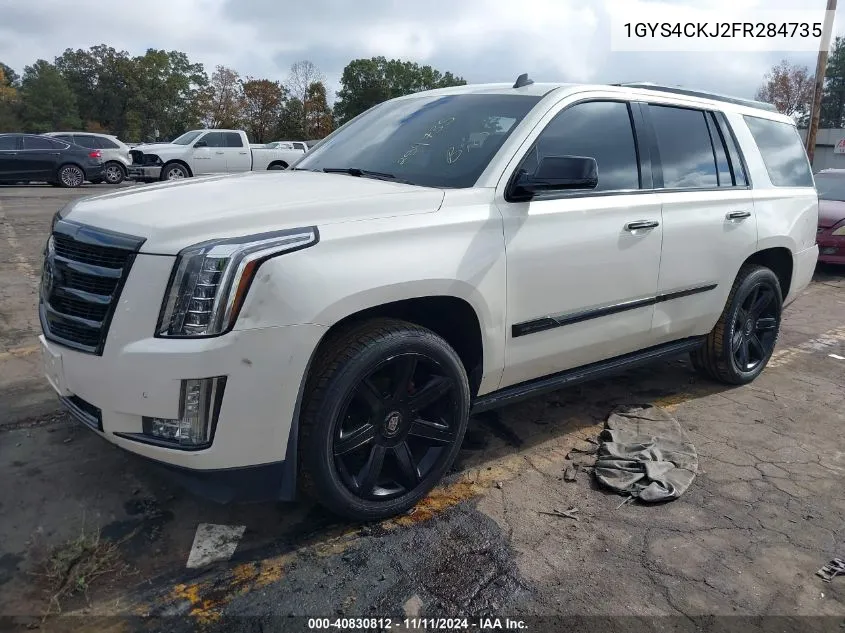 2015 Cadillac Escalade Premium VIN: 1GYS4CKJ2FR284735 Lot: 40830812