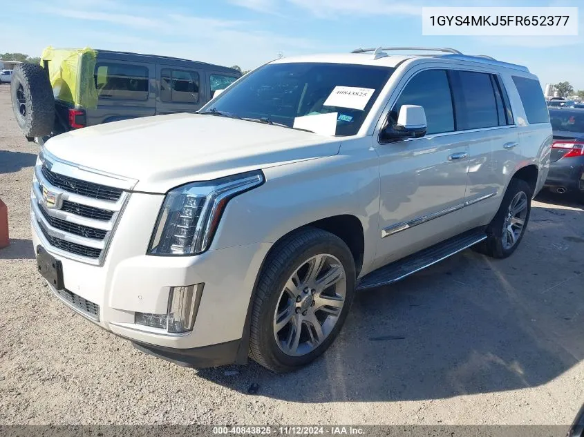 2015 Cadillac Escalade Luxury VIN: 1GYS4MKJ5FR652377 Lot: 40843825