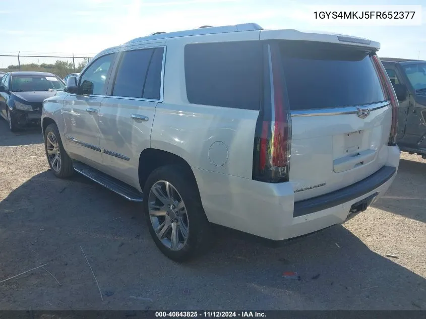 2015 Cadillac Escalade Luxury VIN: 1GYS4MKJ5FR652377 Lot: 40843825