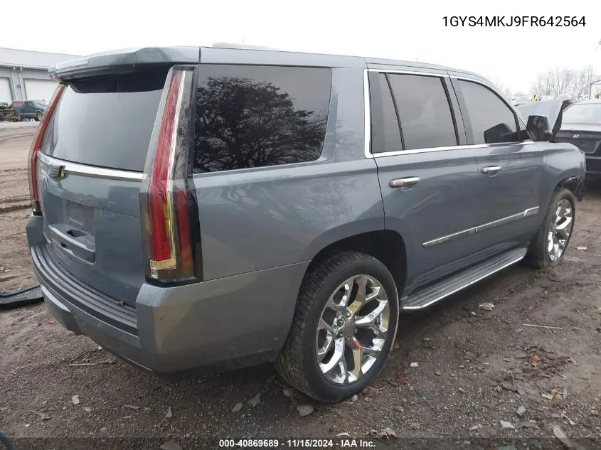 2015 Cadillac Escalade Luxury VIN: 1GYS4MKJ9FR642564 Lot: 40869689