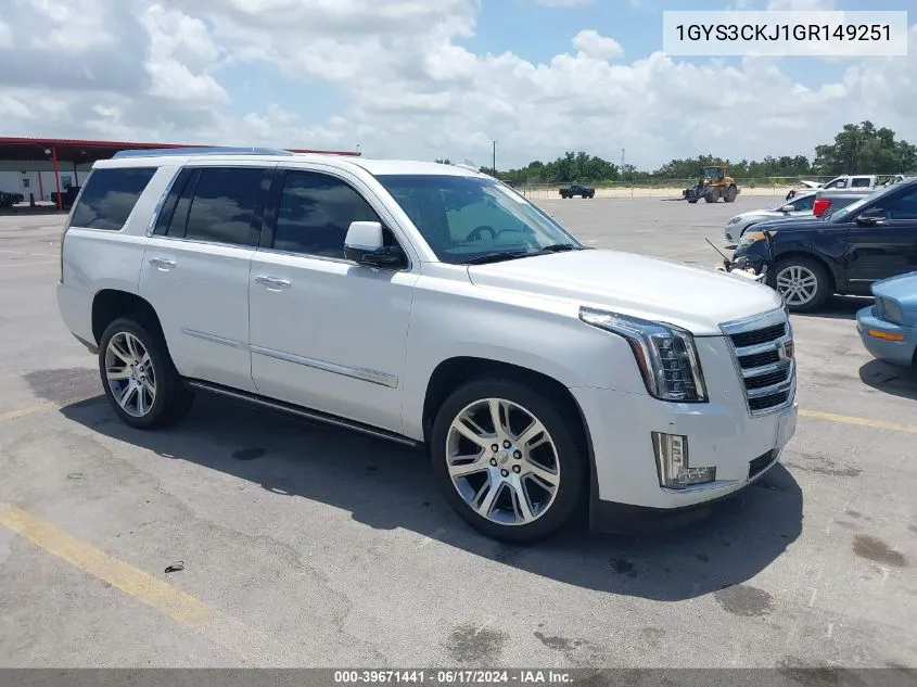 1GYS3CKJ1GR149251 2016 Cadillac Escalade Premium Collection