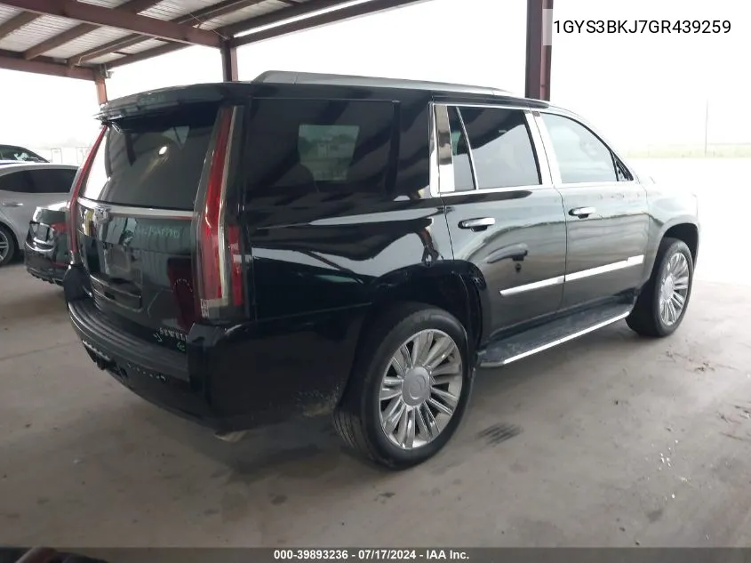 1GYS3BKJ7GR439259 2016 Cadillac Escalade Luxury Collection