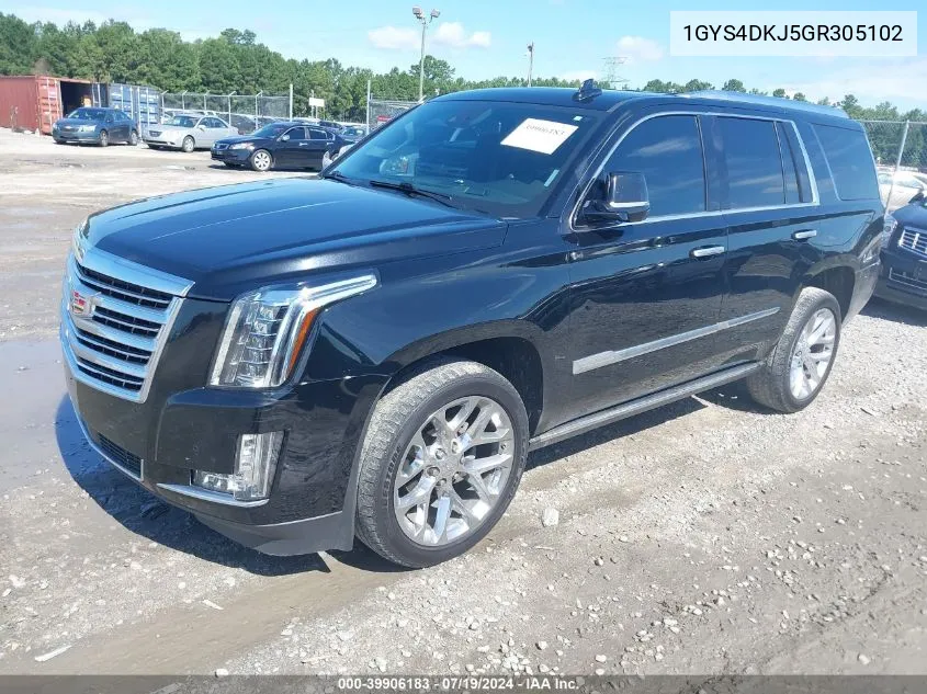 2016 Cadillac Escalade Platinum VIN: 1GYS4DKJ5GR305102 Lot: 39906183