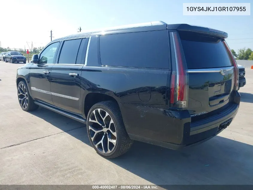 2016 Cadillac Escalade Esv Premium Collection VIN: 1GYS4JKJ1GR107955 Lot: 40002487