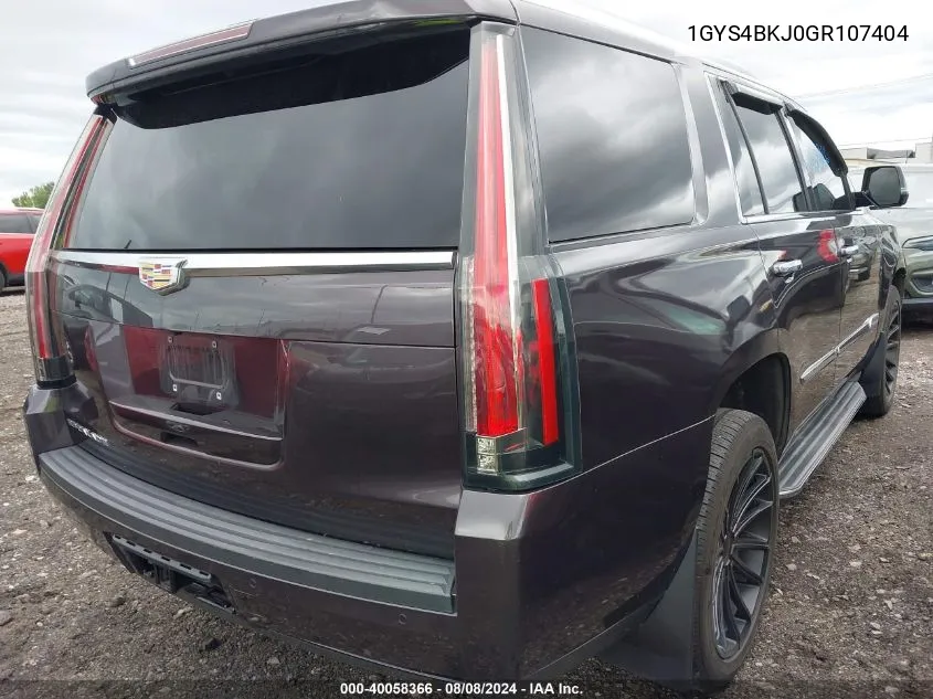 1GYS4BKJ0GR107404 2016 Cadillac Escalade Luxury Collection