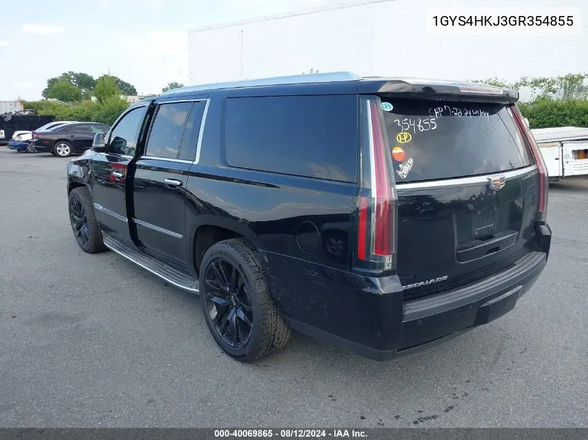 1GYS4HKJ3GR354855 2016 Cadillac Escalade Esv Luxury Collection