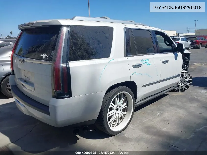 1GYS4DKJ6GR290318 2016 Cadillac Escalade Platinum