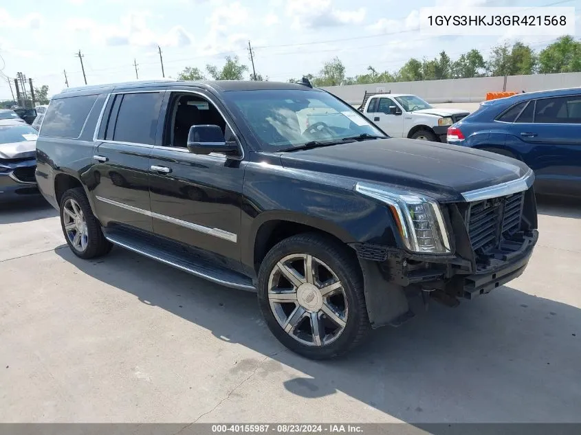 1GYS3HKJ3GR421568 2016 Cadillac Escalade Esv Luxury Collection