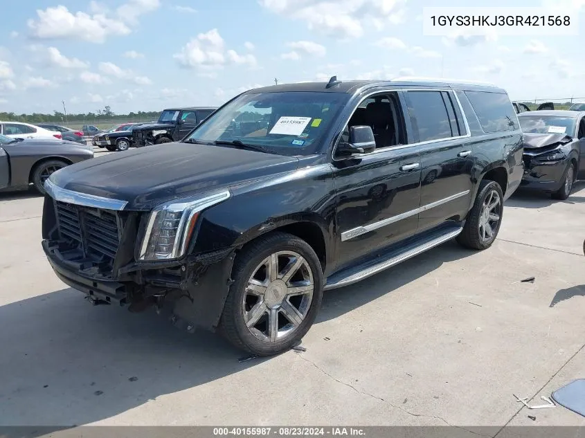 2016 Cadillac Escalade Esv Luxury Collection VIN: 1GYS3HKJ3GR421568 Lot: 40155987