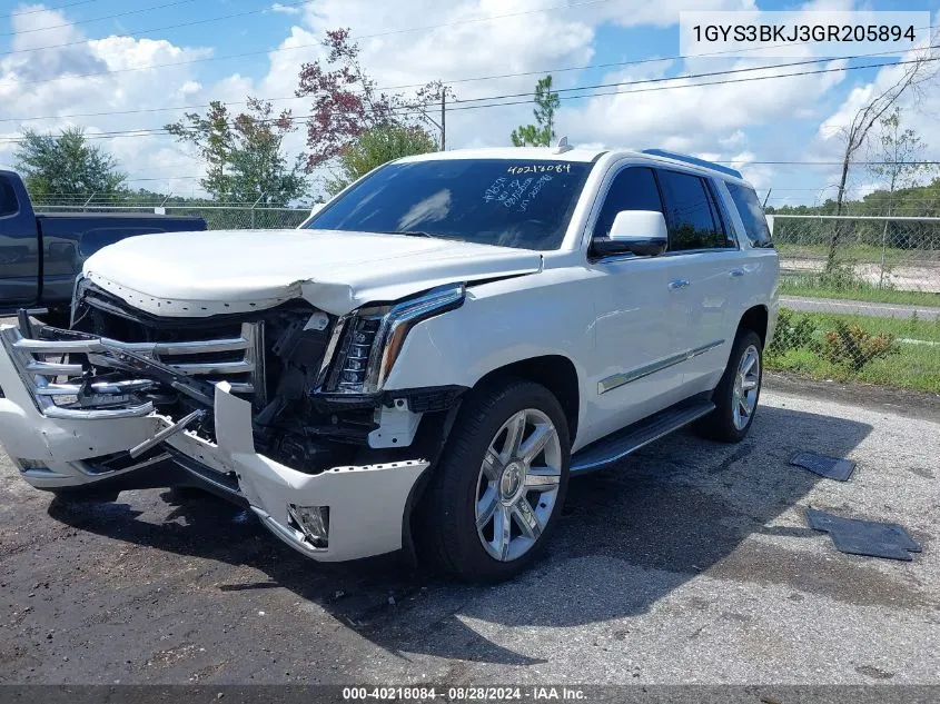 1GYS3BKJ3GR205894 2016 Cadillac Escalade Luxury Collection