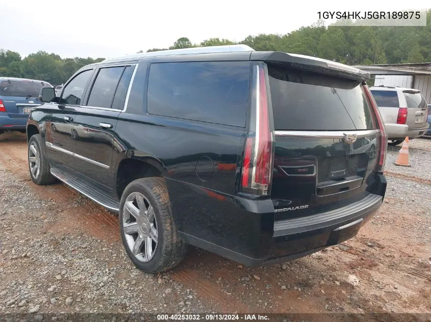 1GYS4HKJ5GR189875 2016 Cadillac Escalade Esv Luxury Collection