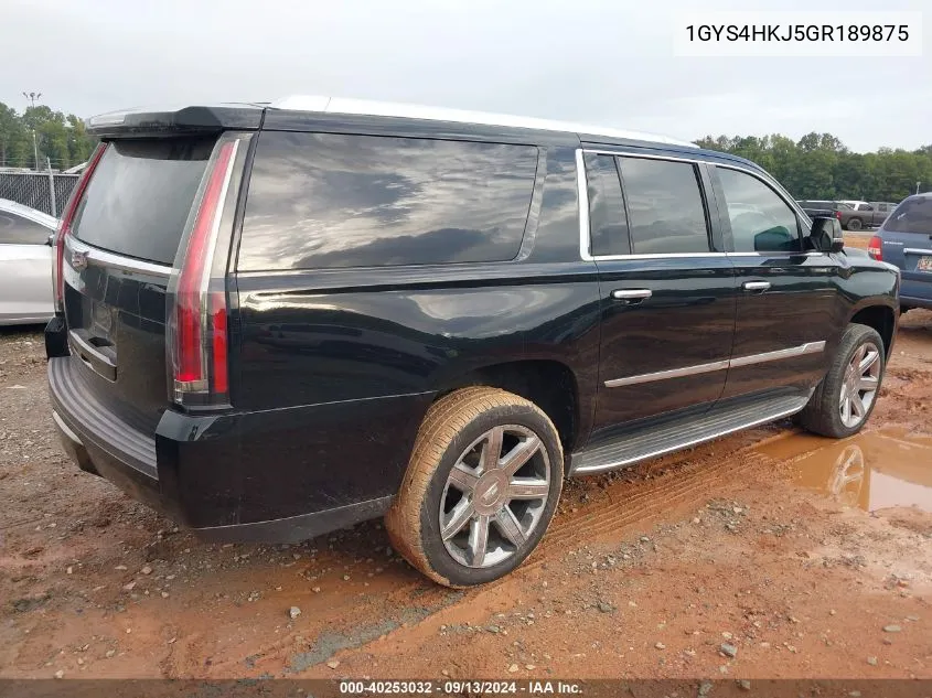 1GYS4HKJ5GR189875 2016 Cadillac Escalade Esv Luxury Collection