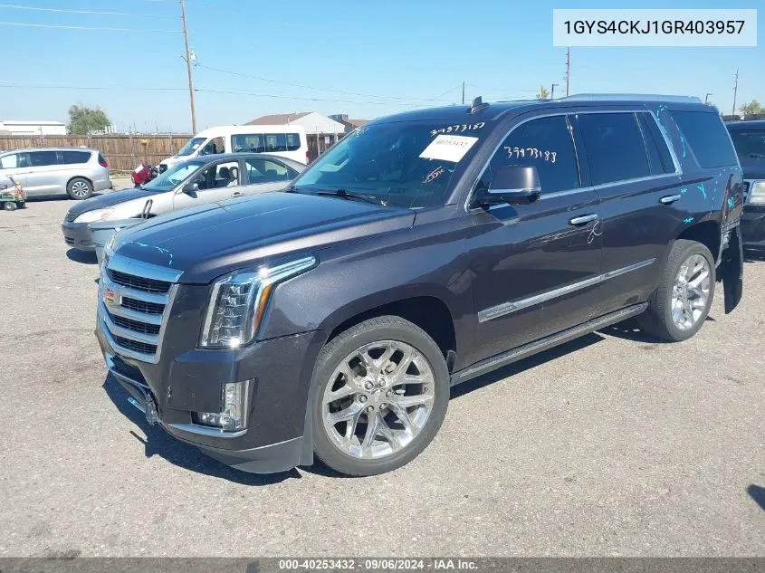 2016 Cadillac Escalade Premium Collection VIN: 1GYS4CKJ1GR403957 Lot: 40253432