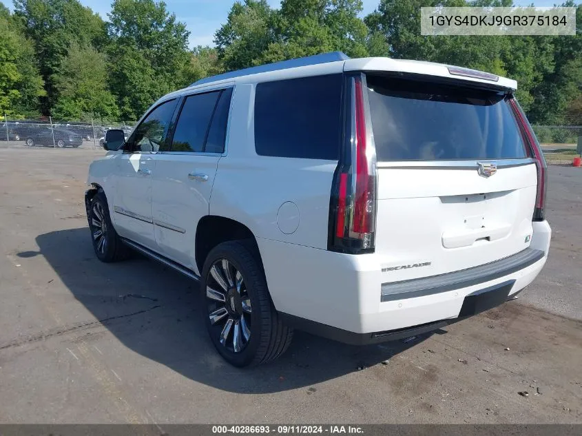 1GYS4DKJ9GR375184 2016 Cadillac Escalade Platinum