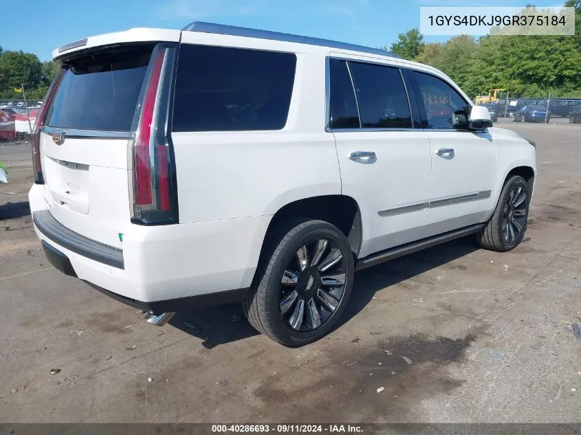 1GYS4DKJ9GR375184 2016 Cadillac Escalade Platinum