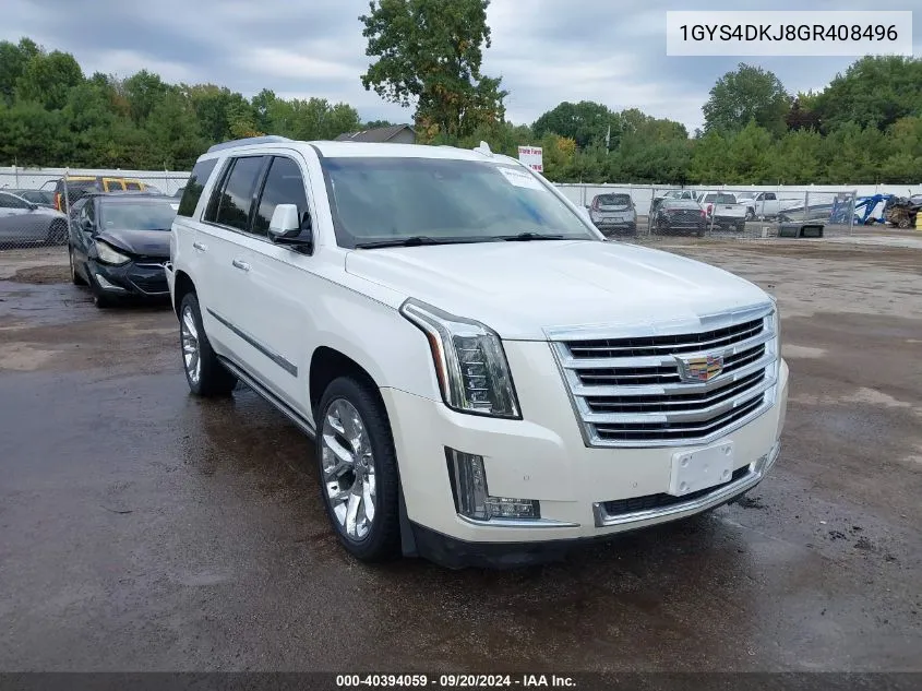 2016 Cadillac Escalade Platinum VIN: 1GYS4DKJ8GR408496 Lot: 40394059