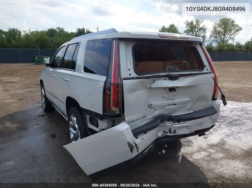 1GYS4DKJ8GR408496 2016 Cadillac Escalade Platinum