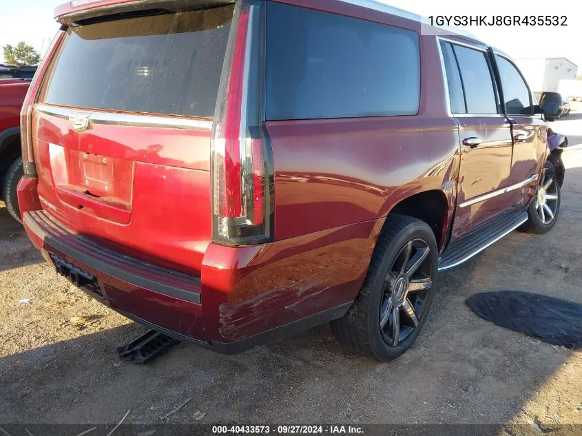 1GYS3HKJ8GR435532 2016 Cadillac Escalade Esv Luxury Collection