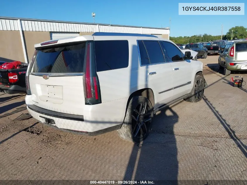 1GYS4CKJ4GR387558 2016 Cadillac Escalade Premium Collection