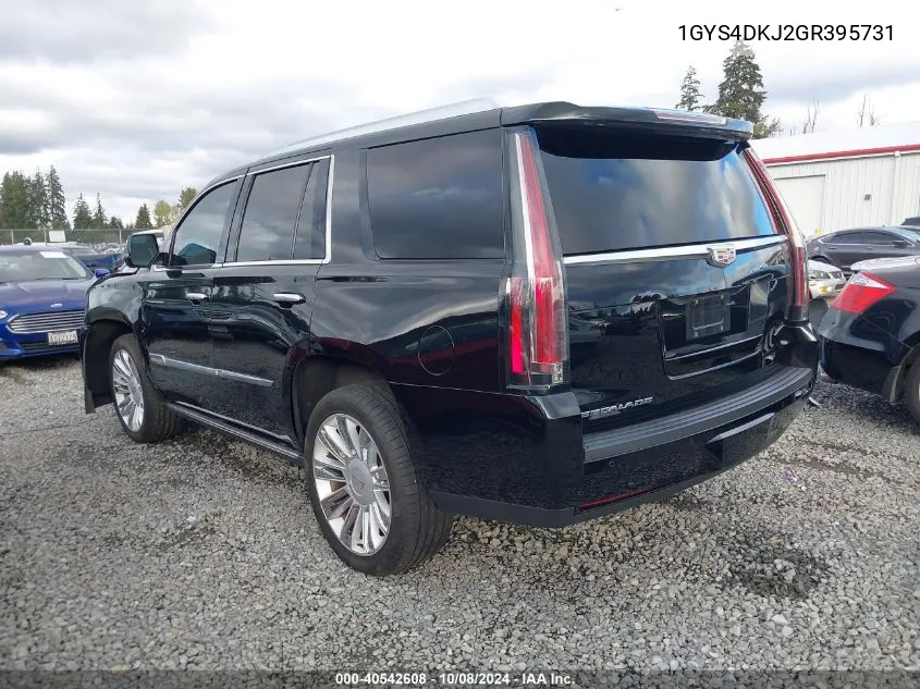 2016 Cadillac Escalade Platinum VIN: 1GYS4DKJ2GR395731 Lot: 40542608