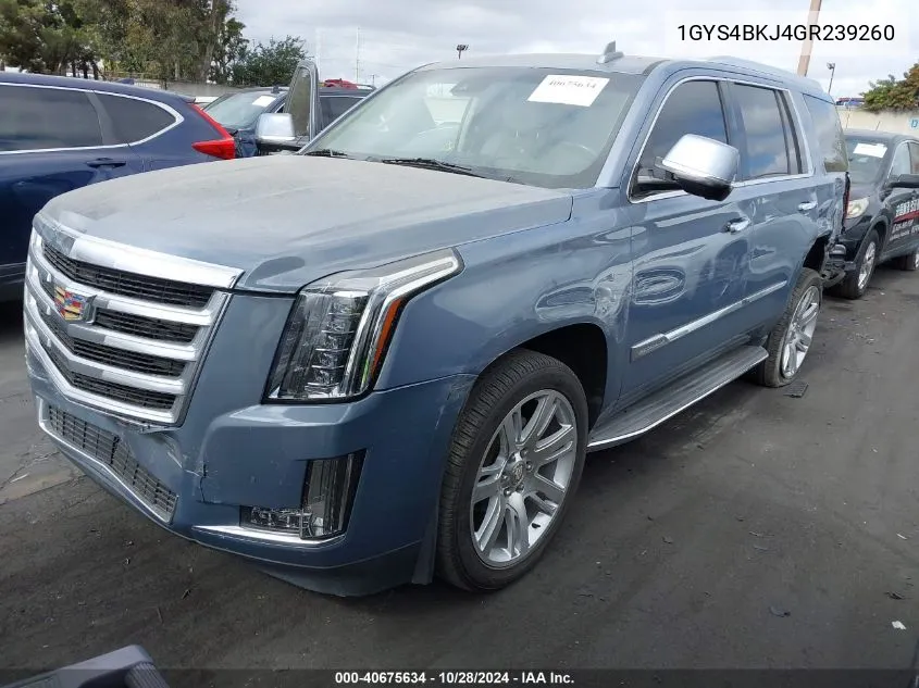 2016 Cadillac Escalade Luxury Collection VIN: 1GYS4BKJ4GR239260 Lot: 40675634