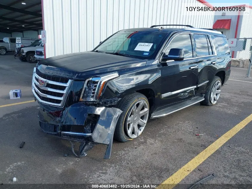 2016 Cadillac Escalade Luxury Collection VIN: 1GYS4BKJ0GR160958 Lot: 40683482