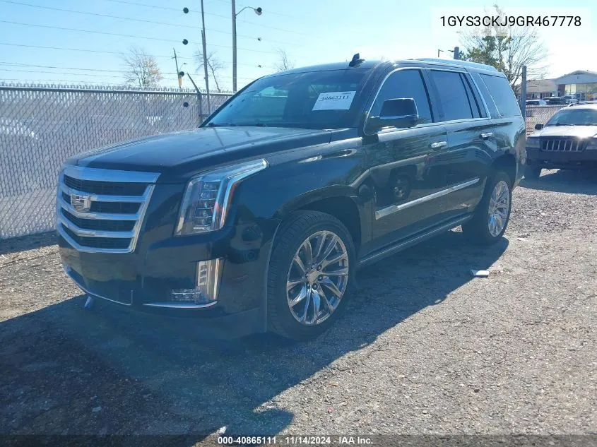 2016 Cadillac Escalade Premium Collection VIN: 1GYS3CKJ9GR467778 Lot: 40865111